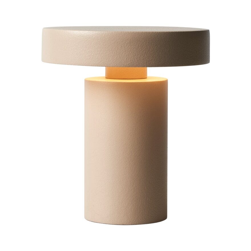 Sindig TIM Bordlampe oppladbar H13.5 cm i Beige/natur