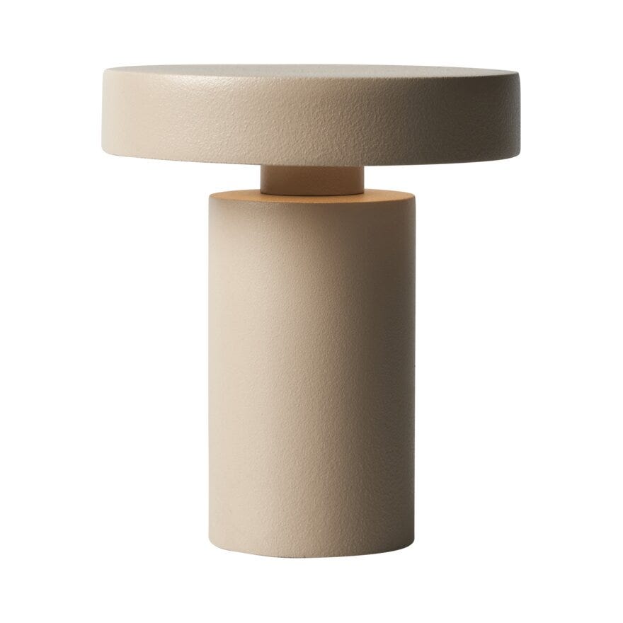 Sindig TIM Bordlampe oppladbar H13.5 cm i Beige/natur