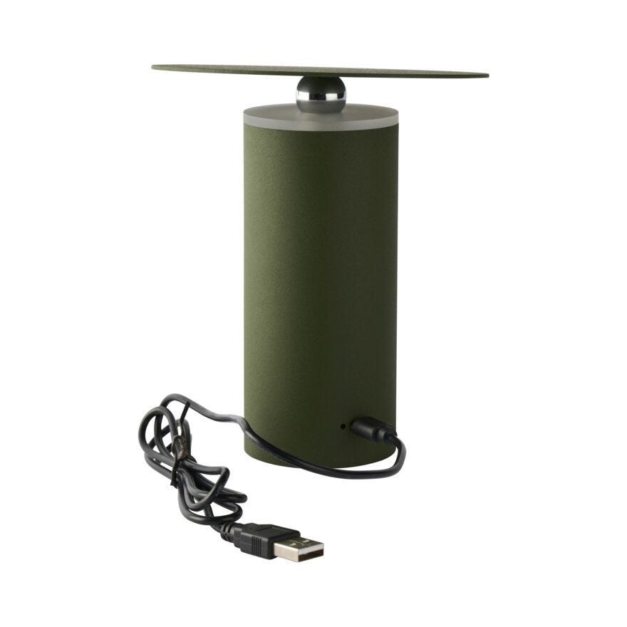 Sindig TIPP Bordlampe oppladbar Ø13 cm i Grønn