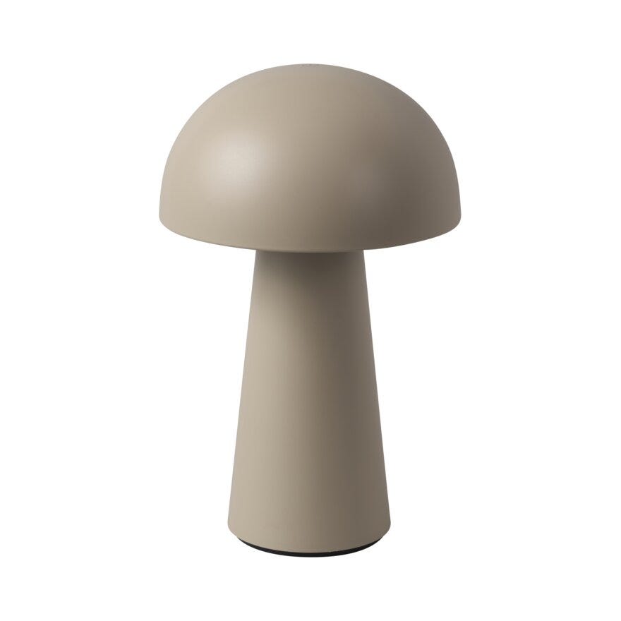 Sindig TO GO Bordlampe oppladbar H22 cm i Beige/natur