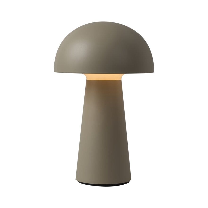 Sindig TO GO Bordlampe oppladbar H22 cm i Beige/natur