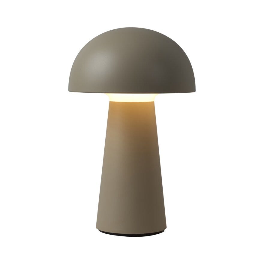 Sindig TO GO Bordlampe oppladbar H22 cm i Beige/natur
