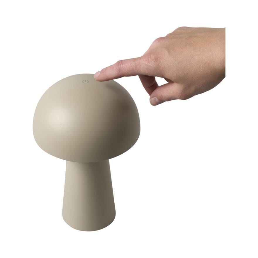 Sindig TO GO Bordlampe oppladbar H22 cm i Beige/natur