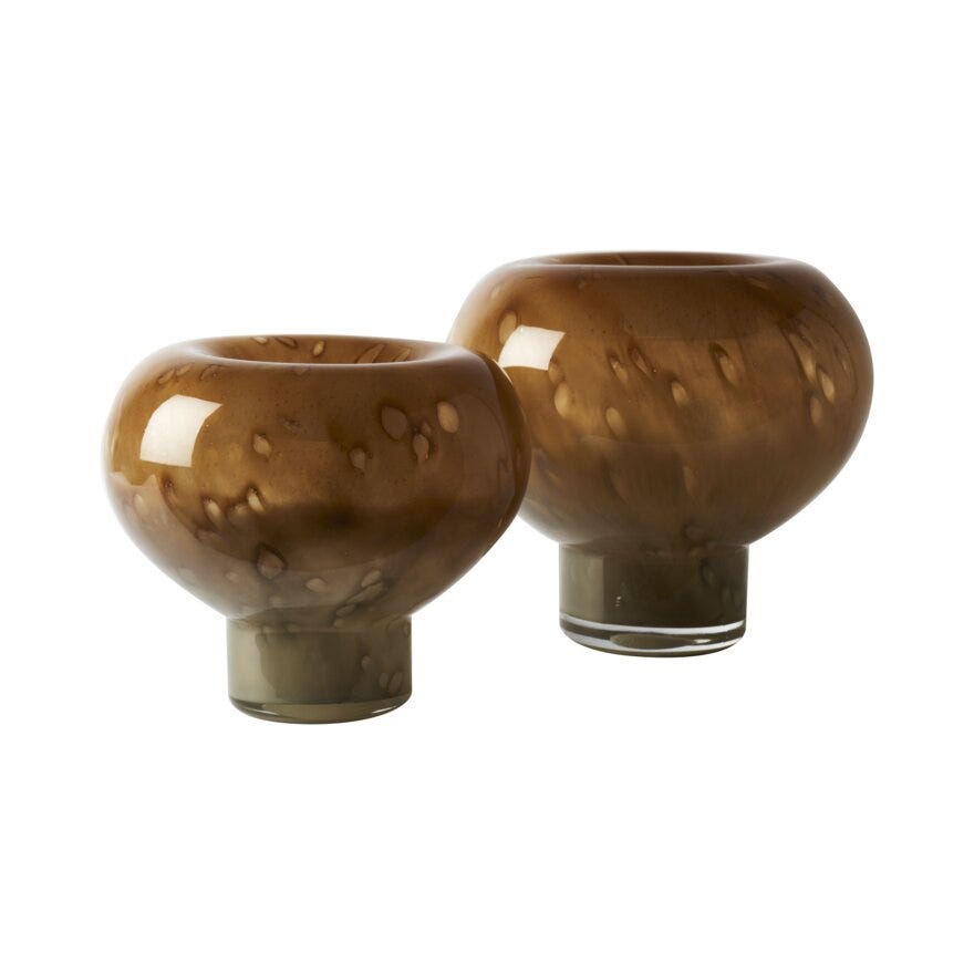Sindig VORTEX Vase H16 cm i Brun