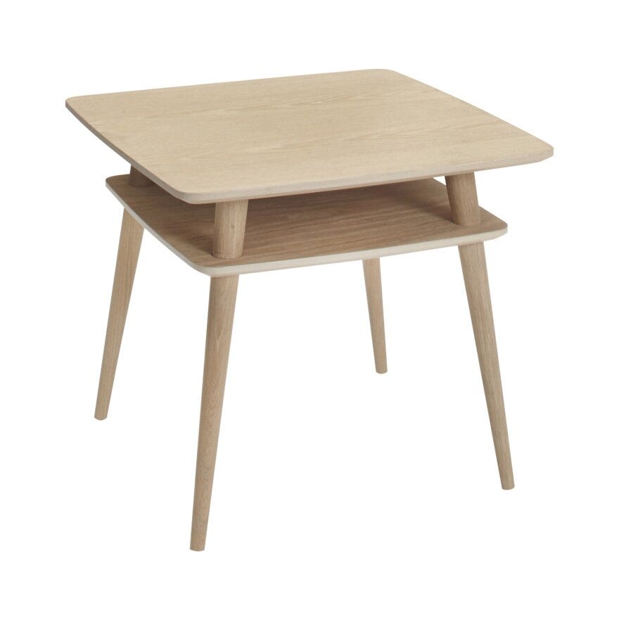 Kleppe BASEL Lampebord 60x60 cm i Beige/natur
