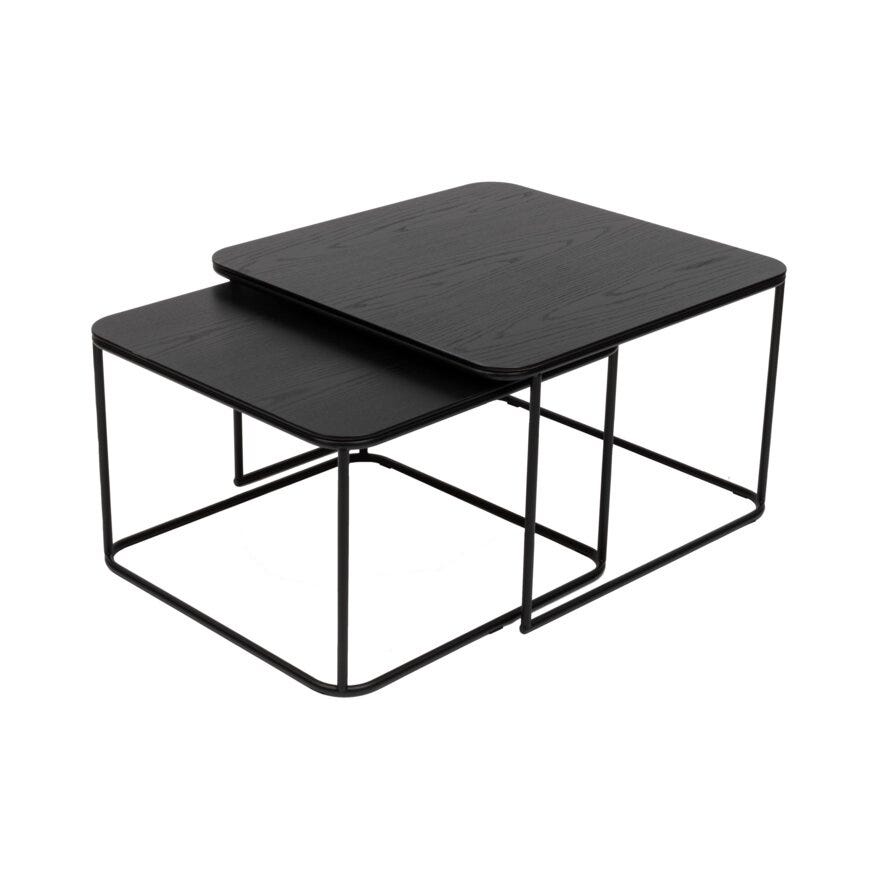 Kleppe BERGEN Sofabordsett 75x75 cm i Svart