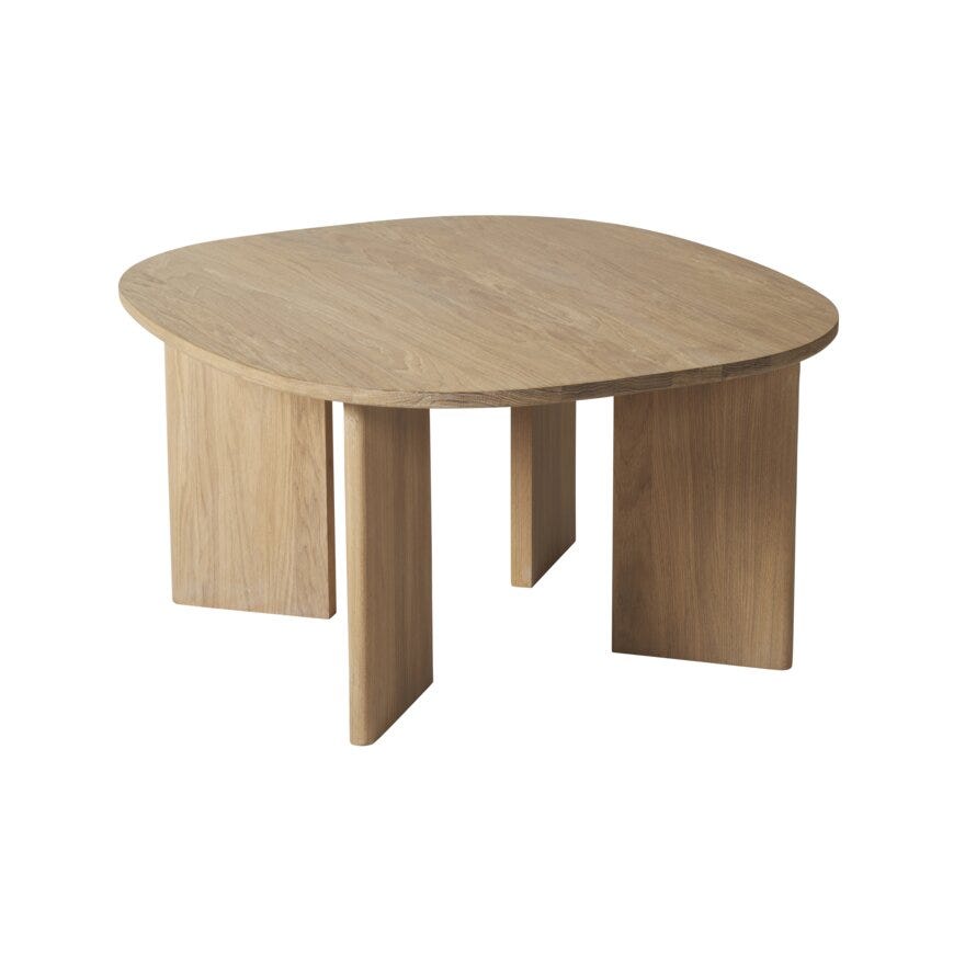 Kleppe CRUDE Sofabord 85x90 cm i Beige/natur
