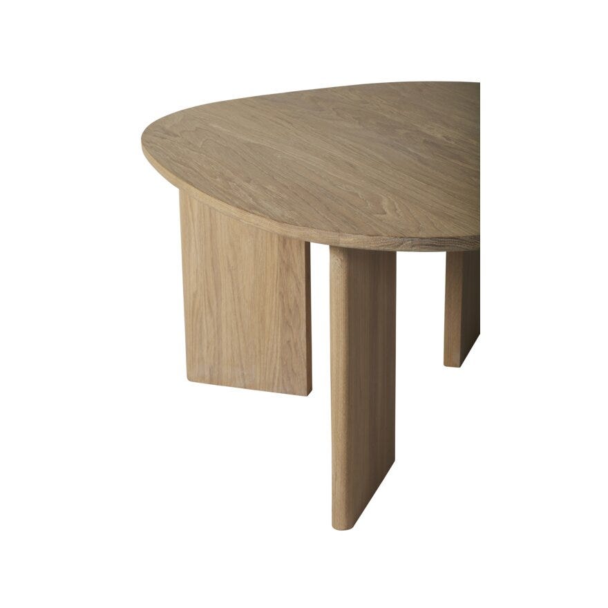 Kleppe CRUDE Sofabord 85x90 cm i Beige/natur