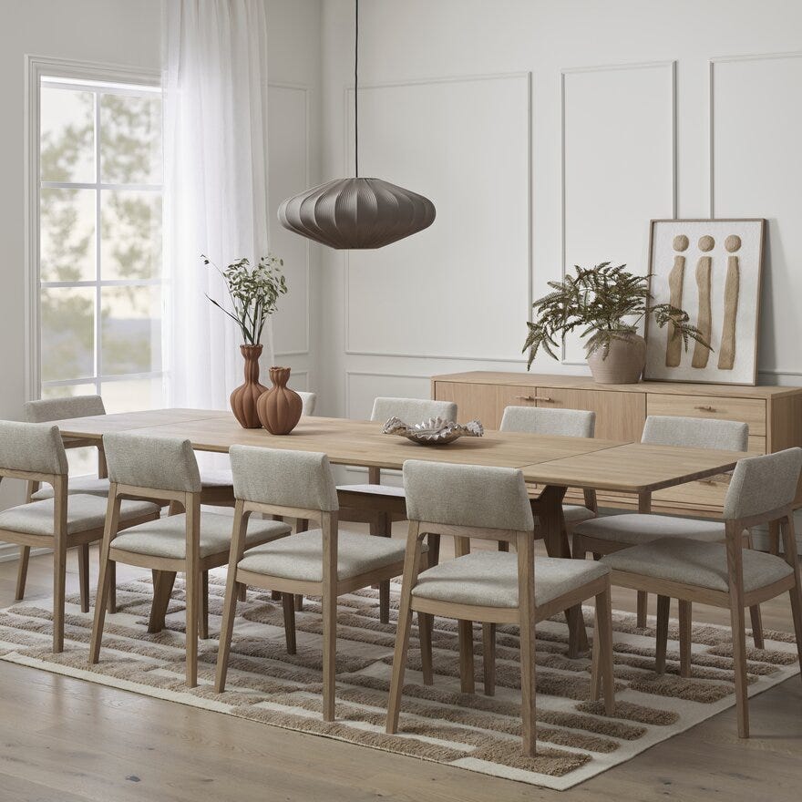 Kleppe NORA Spisebord 95x180 cm i Beige/natur