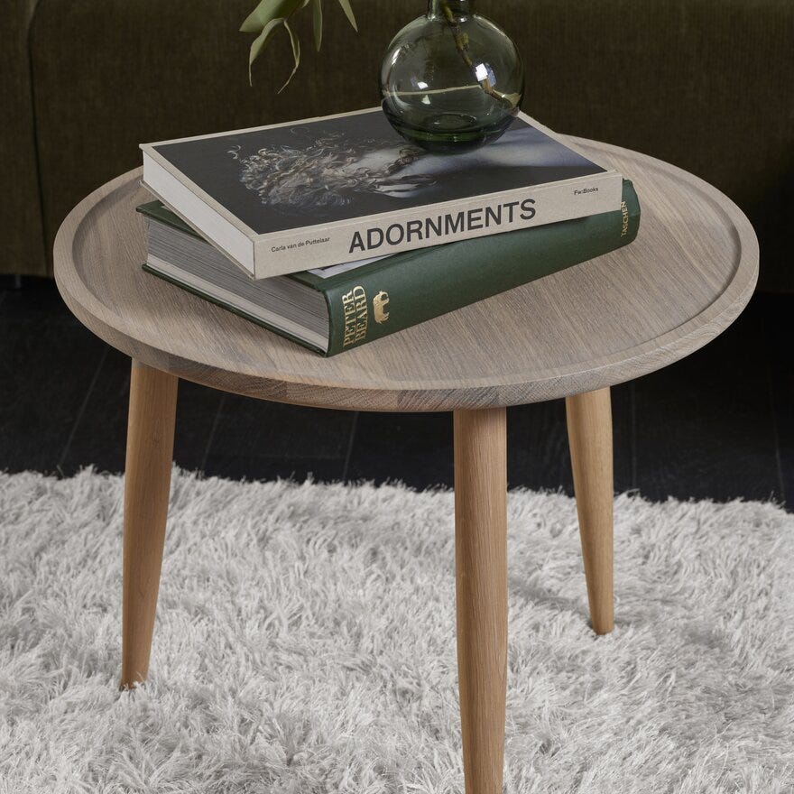 Kleppe TOWN Sofabord Ø60 cm i Beige/natur