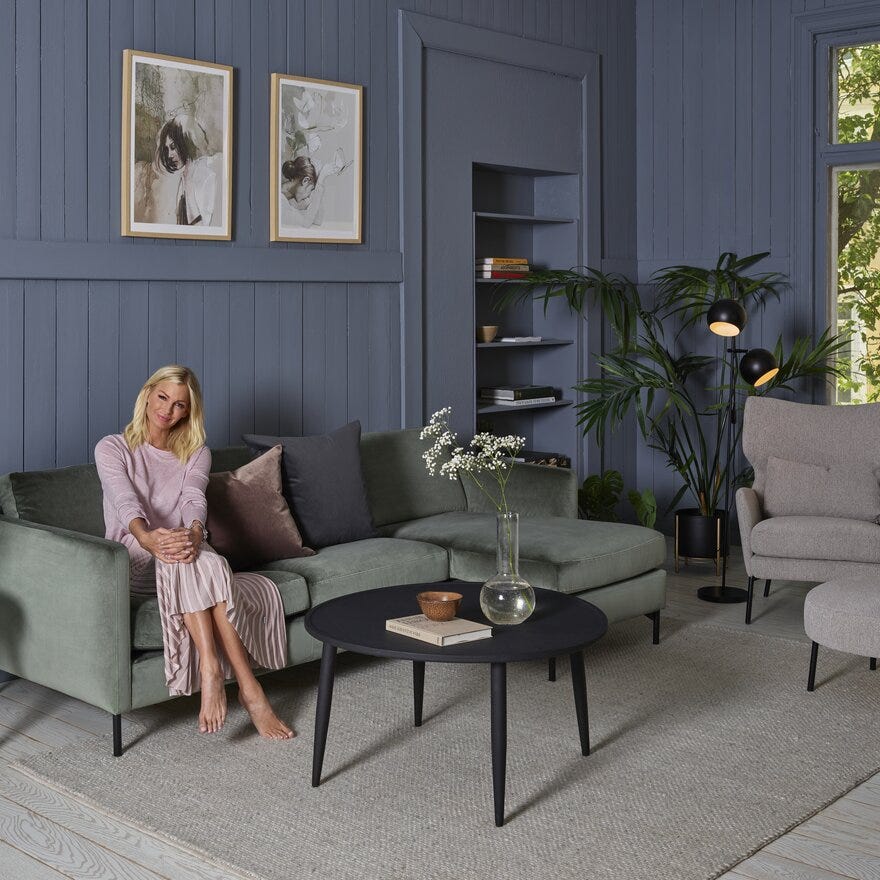 Kleppe TOWN Sofabord Ø90 cm i Svart