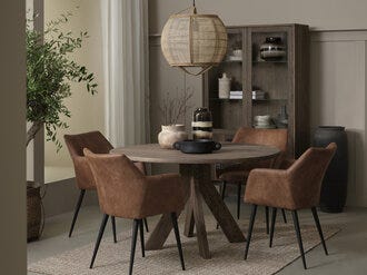 Kristensen & Kristensen ELEMENTS Rundt spisebord Ø130 cm i Brun