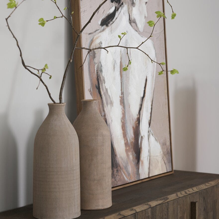 RHINE Vase H45 cm i Brun