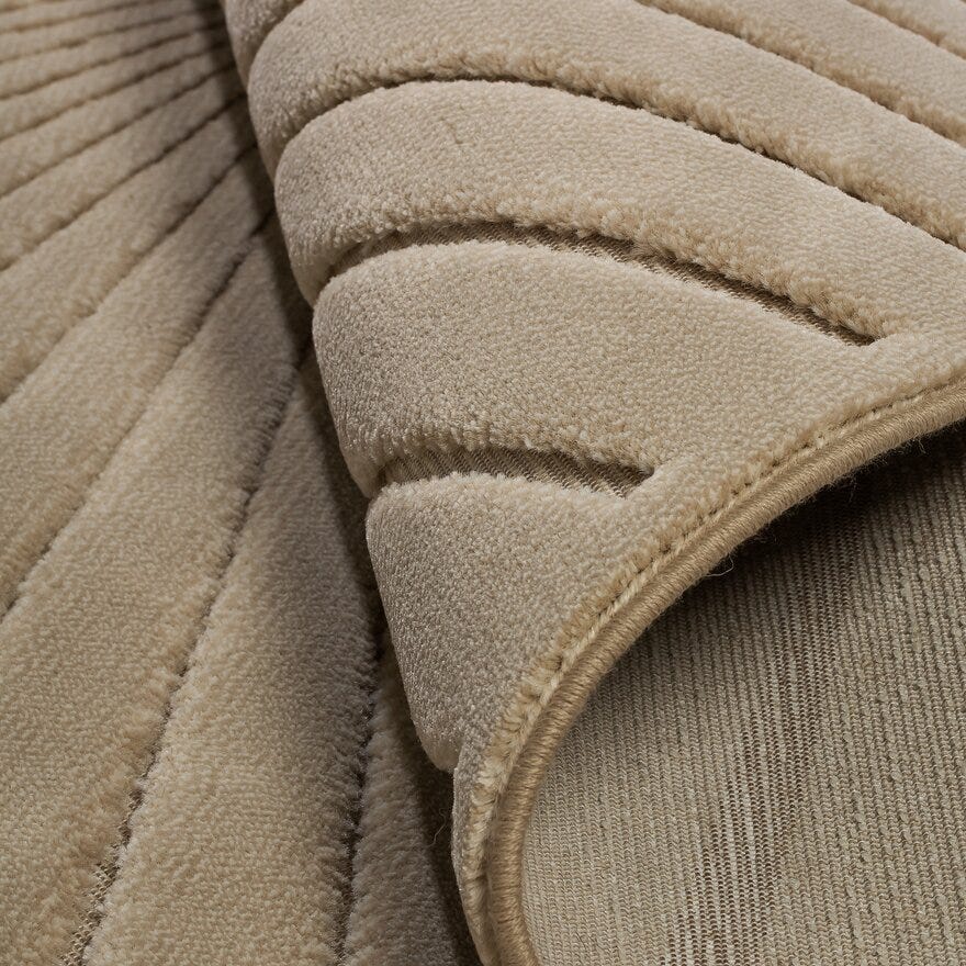 ADORE Rundt teppe Ø200 cm i Beige/natur
