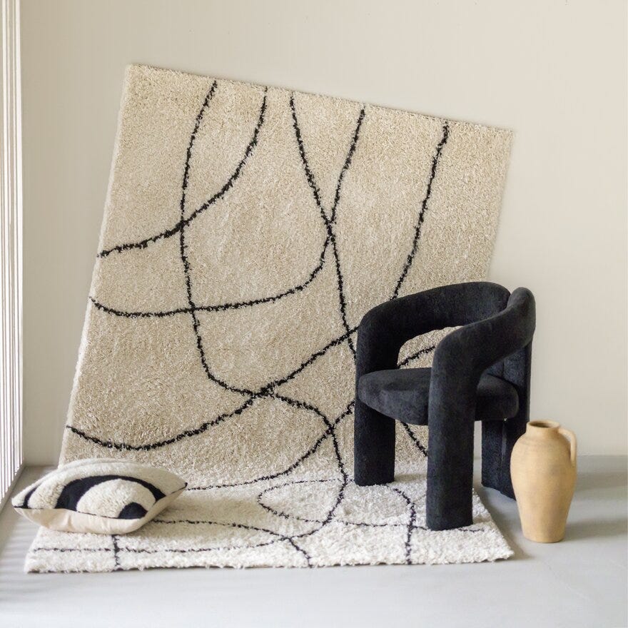 Lone Tepper CARITAS Teppe 160x230 cm i Beige/natur