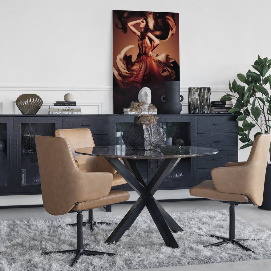 PANTA REI Glassbilde 80x120 cm i Brun