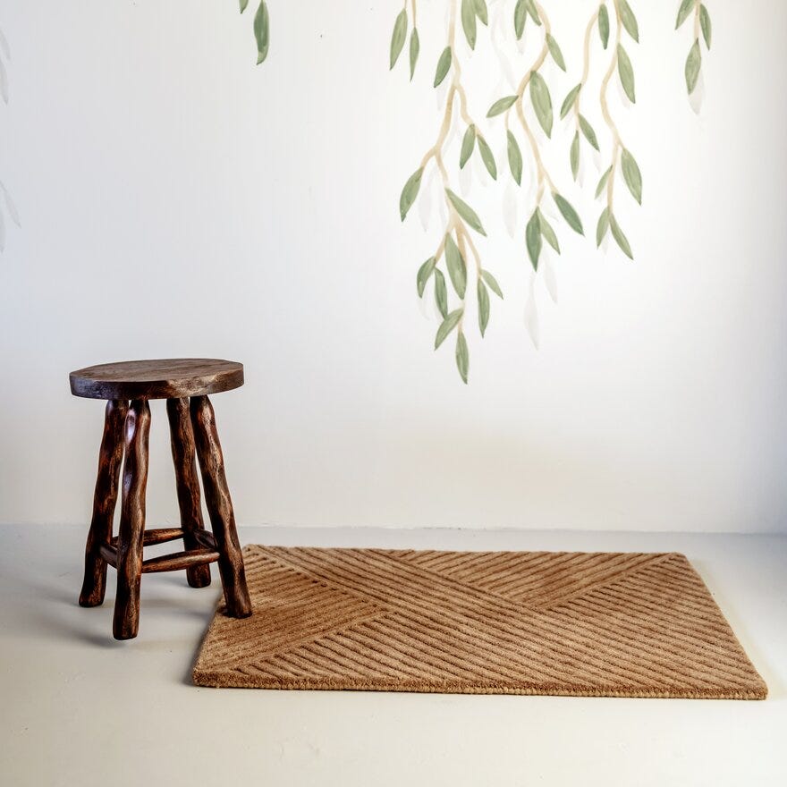 Lone Tepper JUNO Dørmatte 60x90 cm i Beige/natur