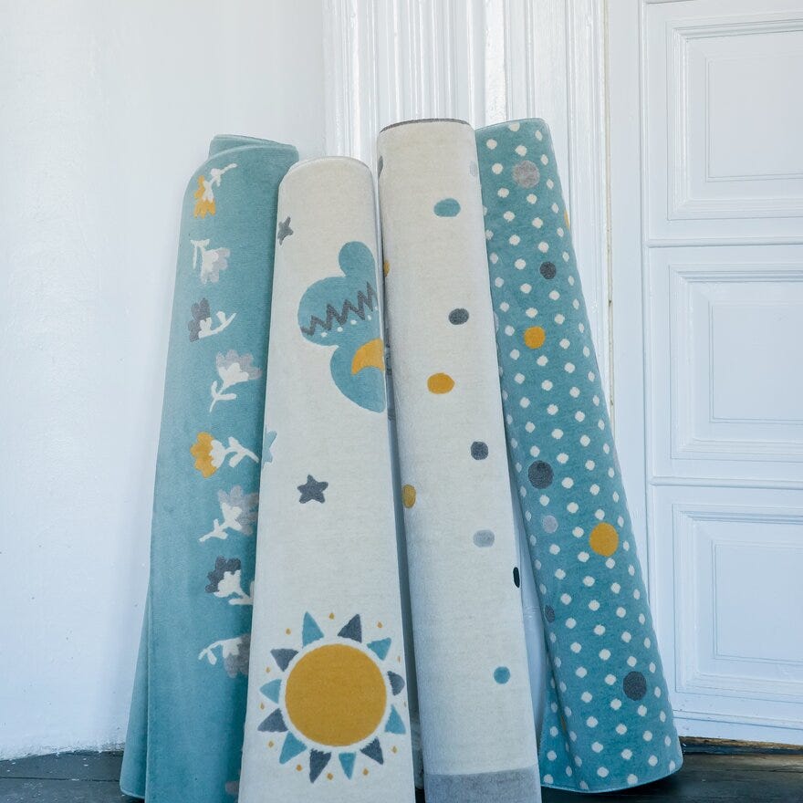 PIPPO Barneteppe 120x170 cm i Hvit