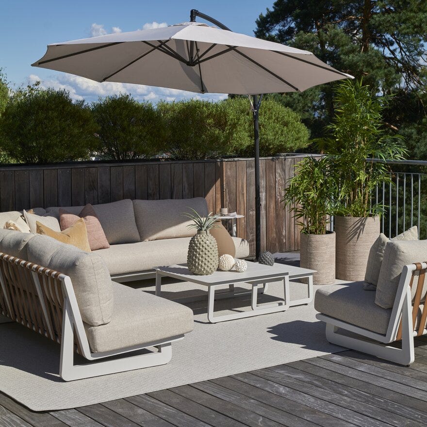 SOMBRA Parasoll Ø300 cm i Beige/natur