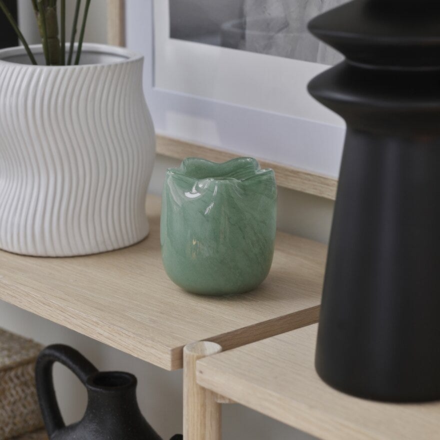 Holmen ANILA Telysholder H11 cm i Grønn