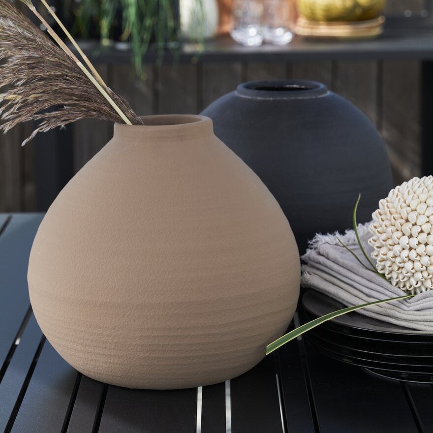 LEONA Vase H37 cm i Beige/natur