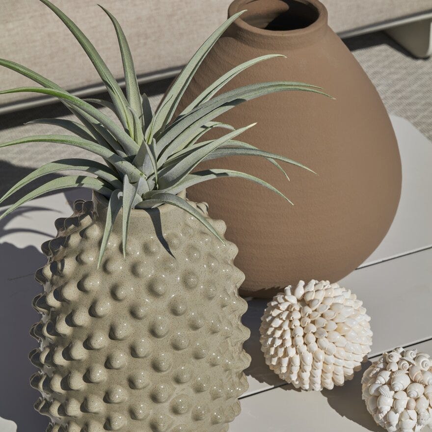 LEONA Vase H37 cm i Beige/natur