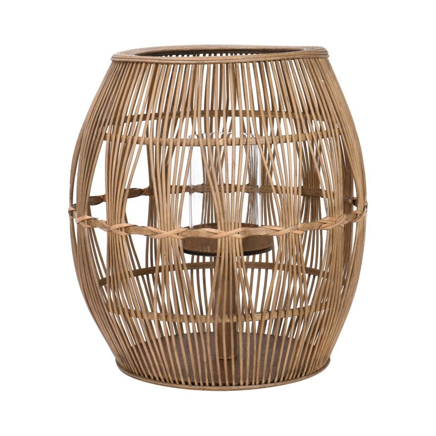 FAME Lykt H43 cm i Beige/natur