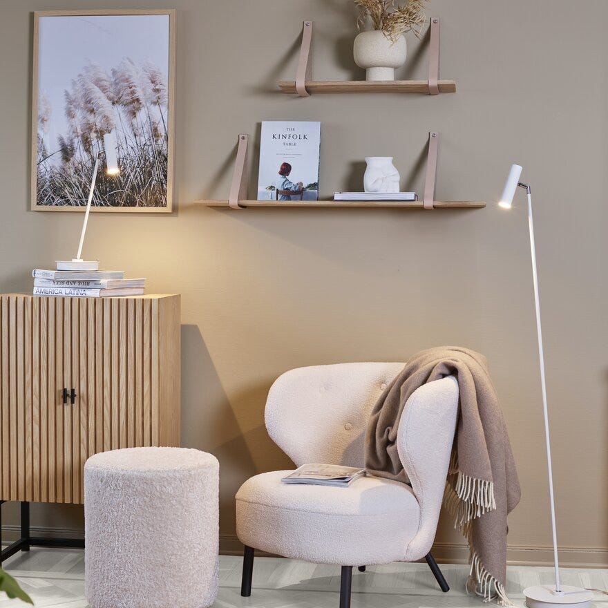 FRIKK Vegghylle 100x20 cm i Beige/natur
