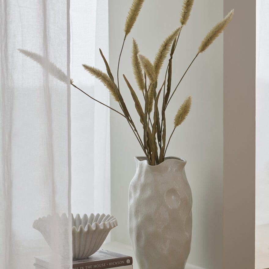 FJÆRBØRSTEGRESS Kunstig strå H90 cm i Beige/natur