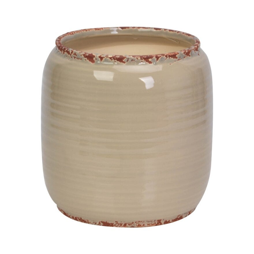 LEO Urne Ø18 cm i Beige/natur