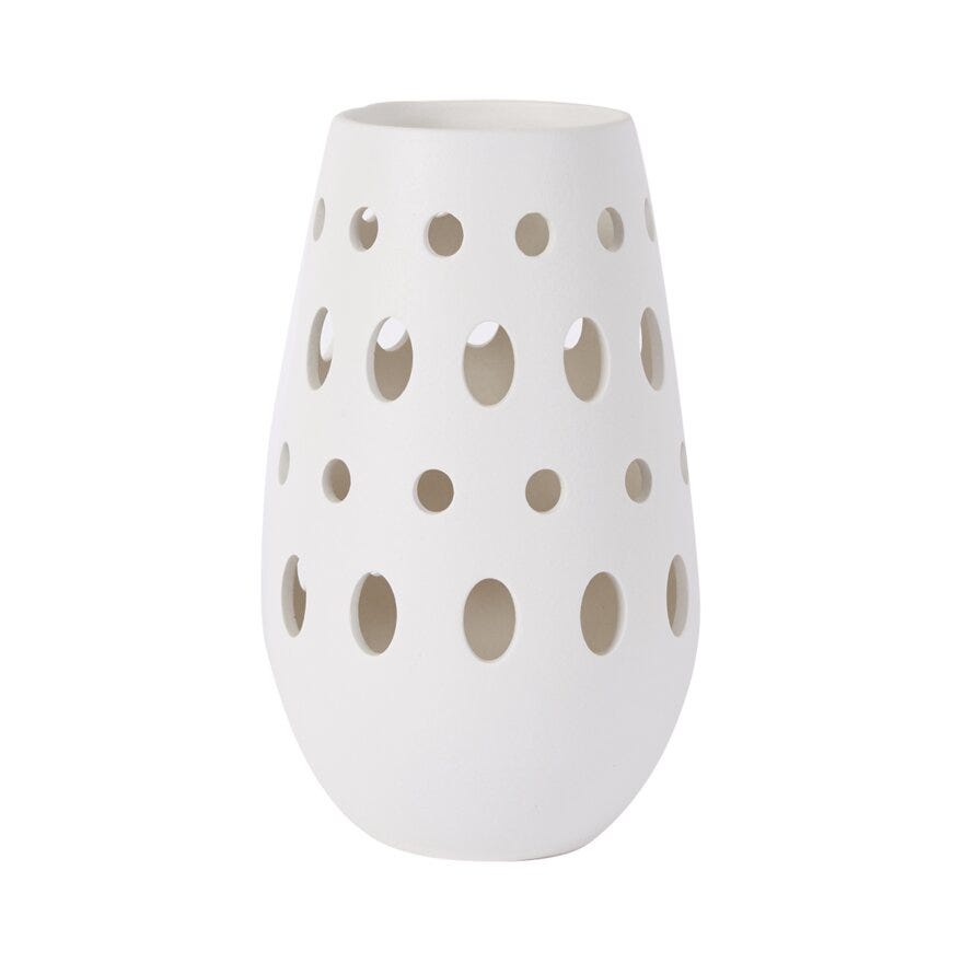 LYDIE Lysholder H30.5 cm i Hvit