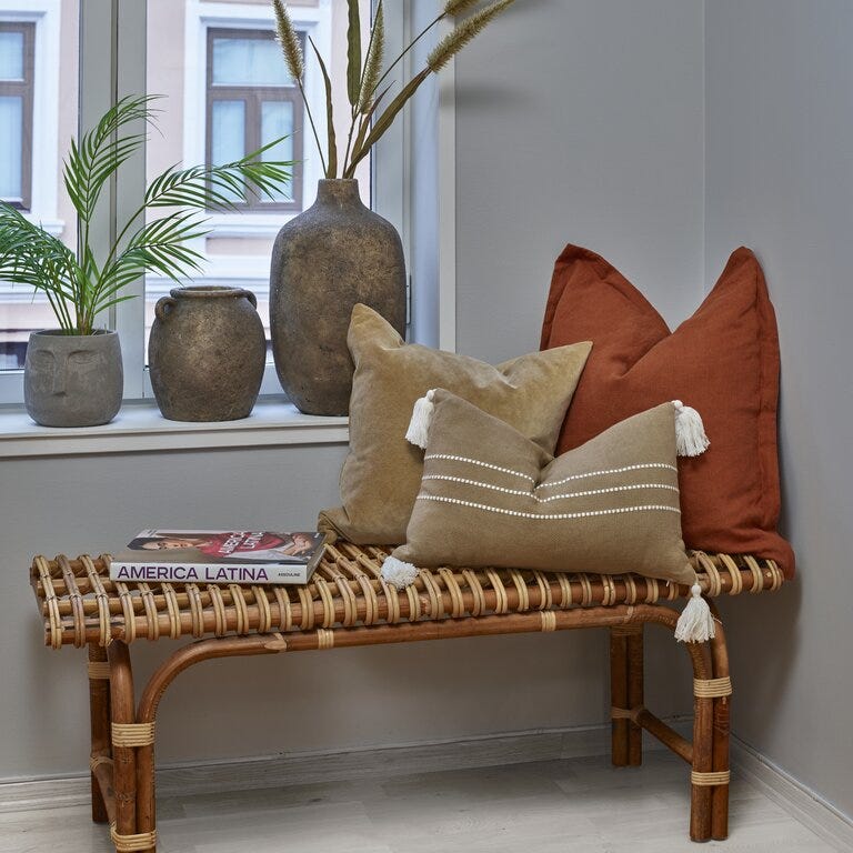 MAUI Benk B:120 cm i Beige/natur