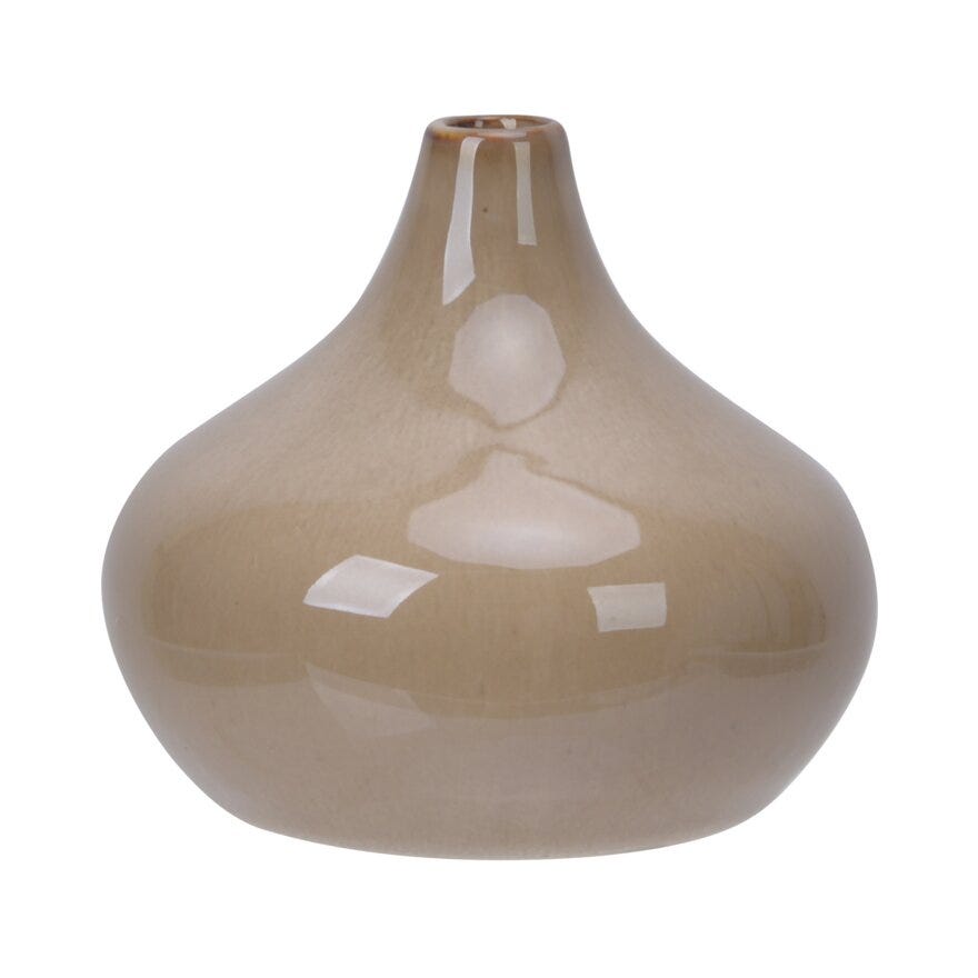 MOLLY Vase H10 cm i Beige/natur