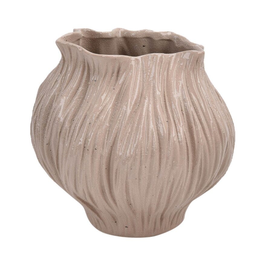 SAFANI Urne 19x21 cm i Beige/natur