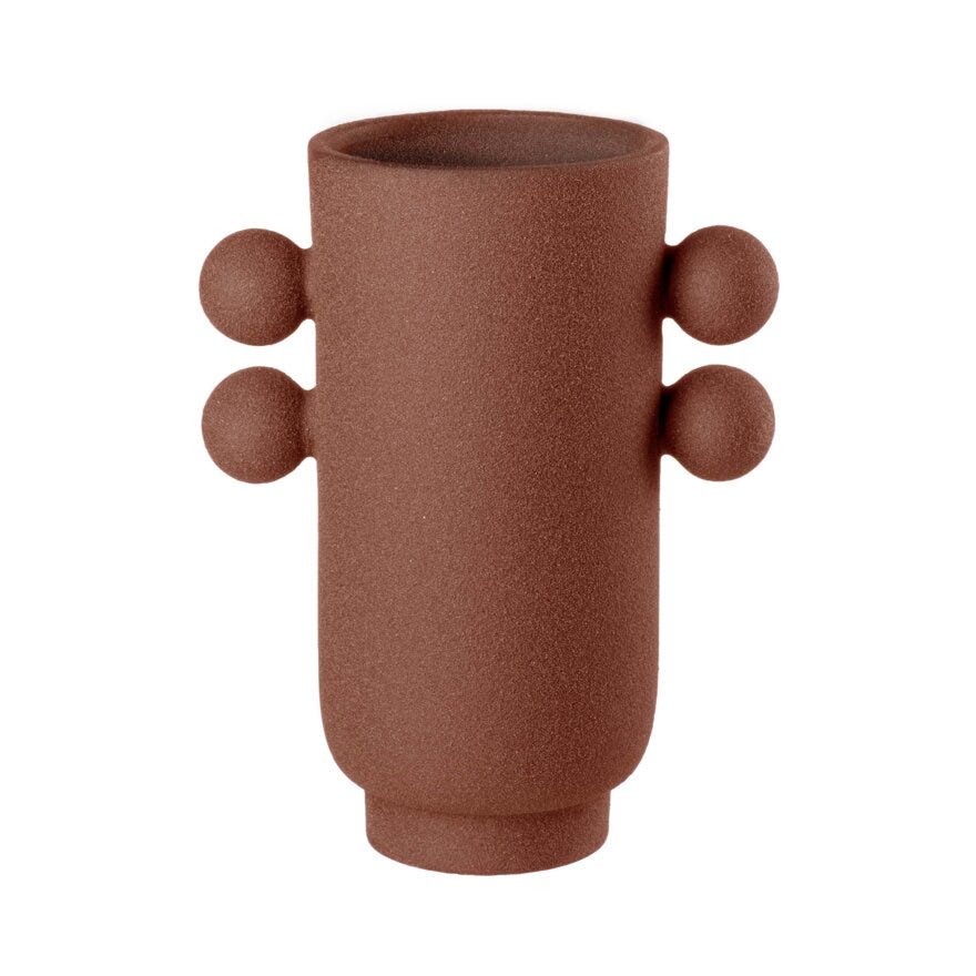 SANDY Vase H20 cm i Brun