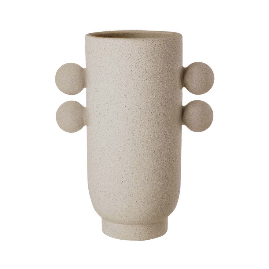 SANDY Vase H20 cm i Grå