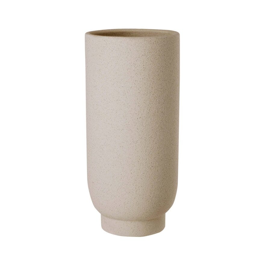 SANDY Vase H30 cm i Grå