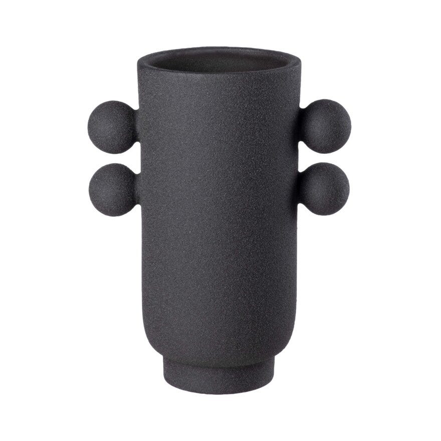 SANDY Vase H20 cm i Svart