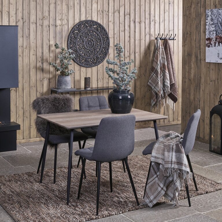 SMOKEY (M) Kjøkkenbord 80x120 cm i Grå