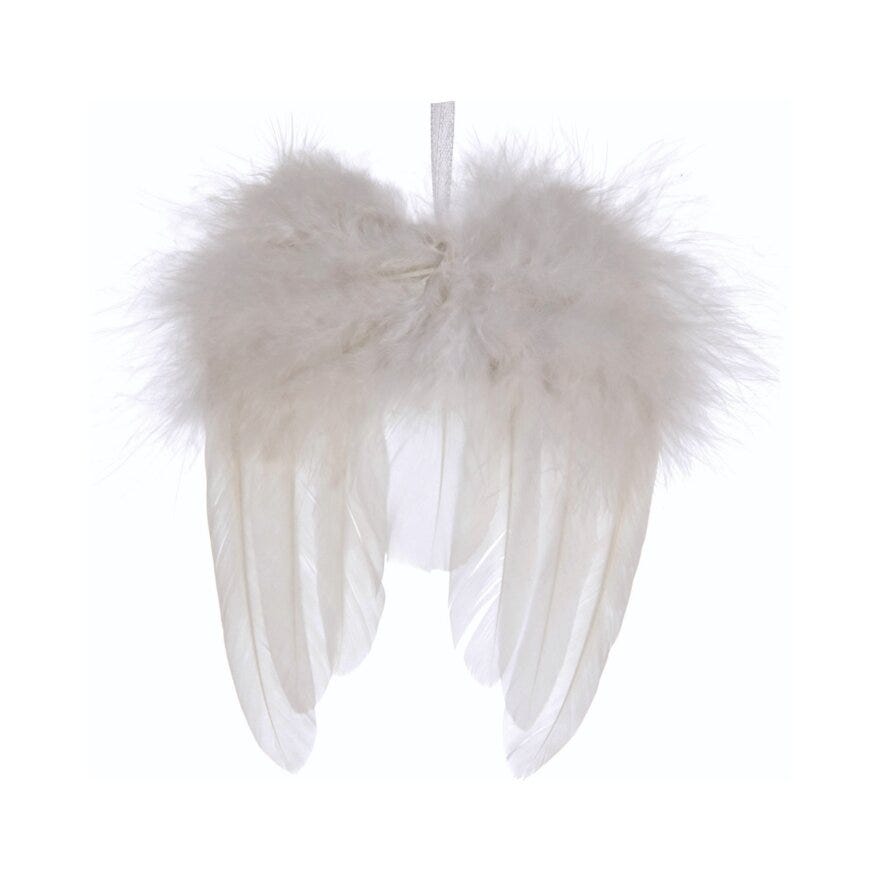 WINGS Juletrepynt 12x10 cm i Hvit
