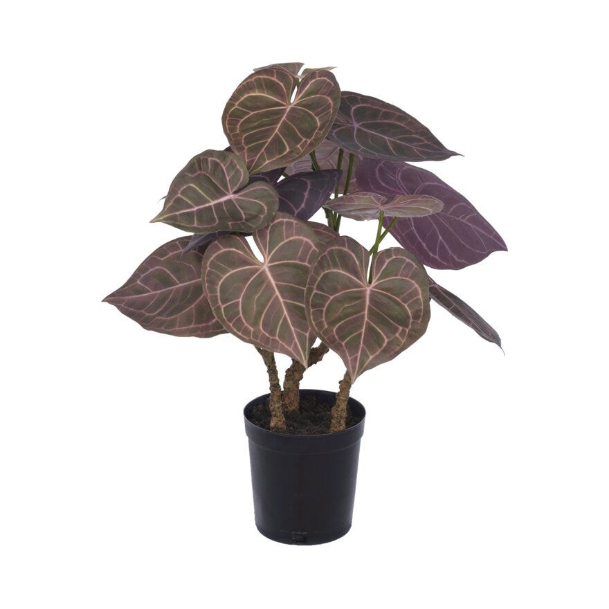ANTHURIUM Kunstig plante H60 cm i Lilla