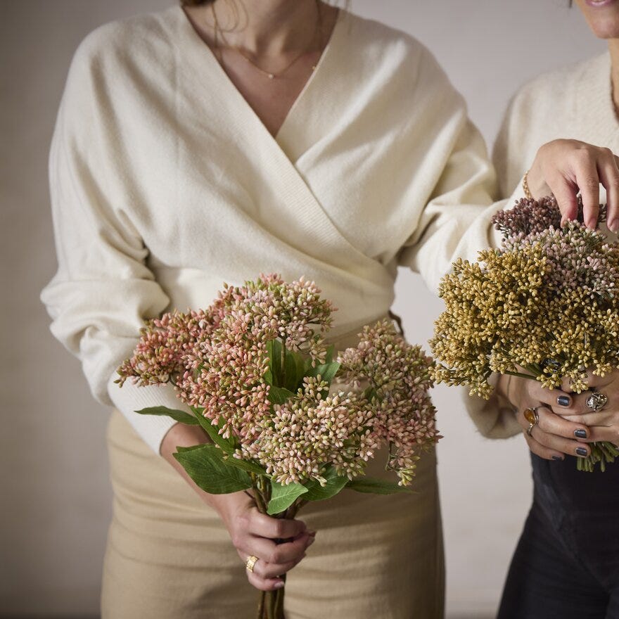Mr Plant BÆRKVIST Kunstig blomst H50 cm i Rosa