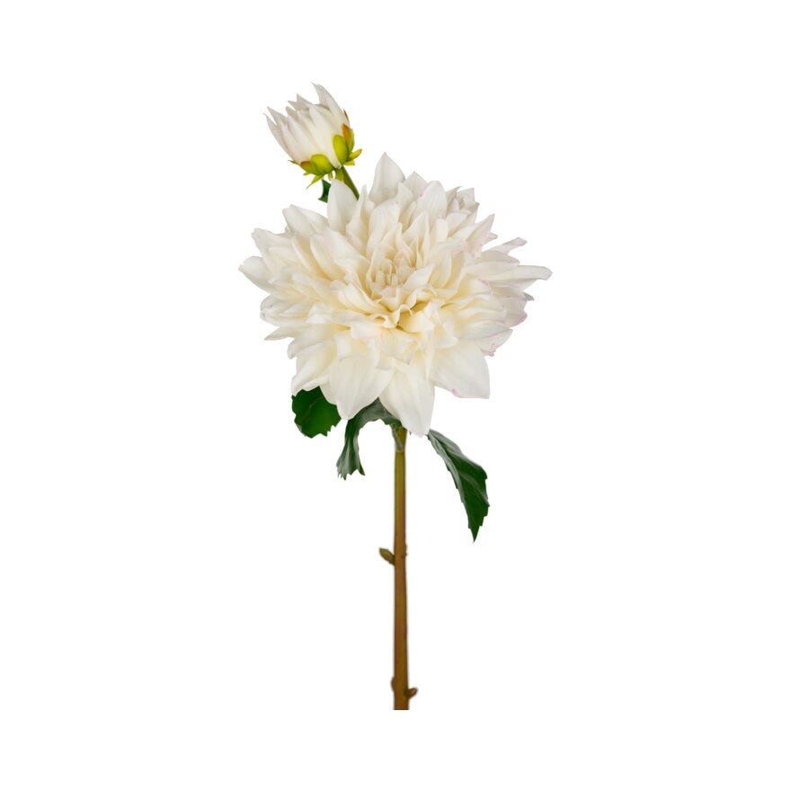 DAHLIA Kunstig blomst H70 cm i Hvit