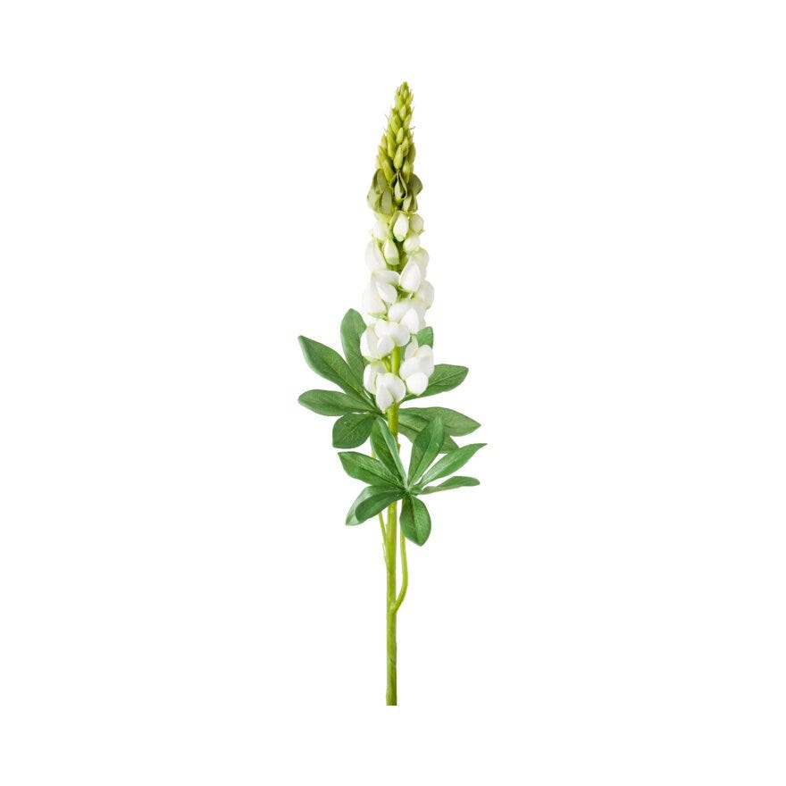 LUPIN Kunstig blomst H80 cm i Hvit