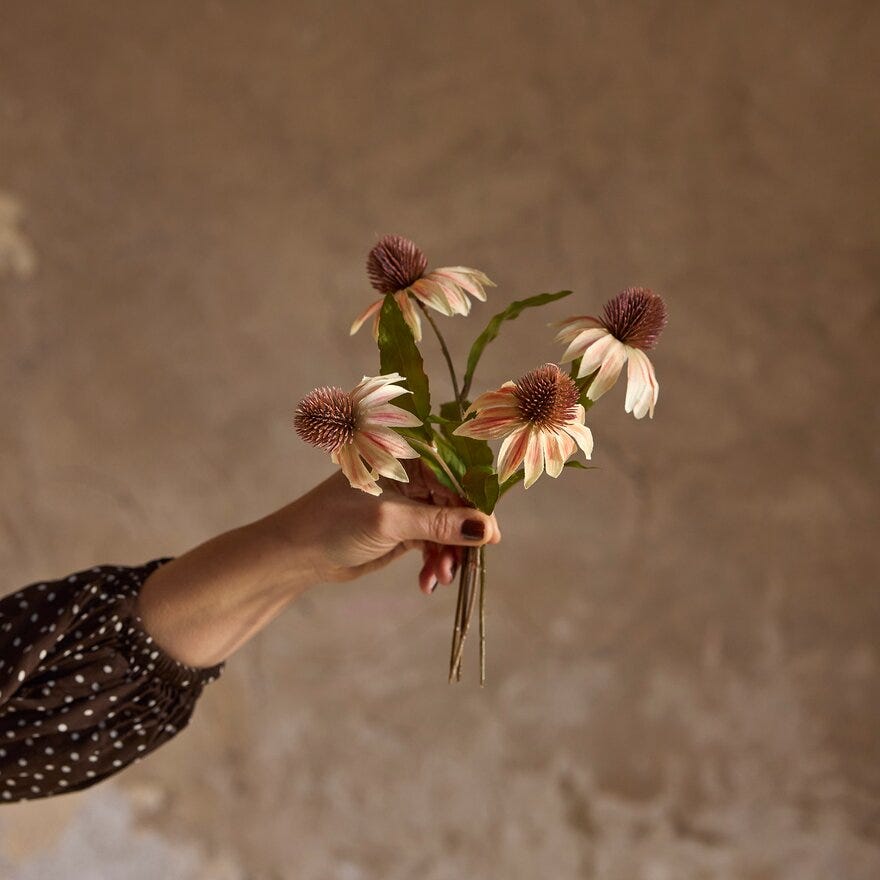 Mr Plant SOLHATT Kunstig blomst H48 cm i Oransje