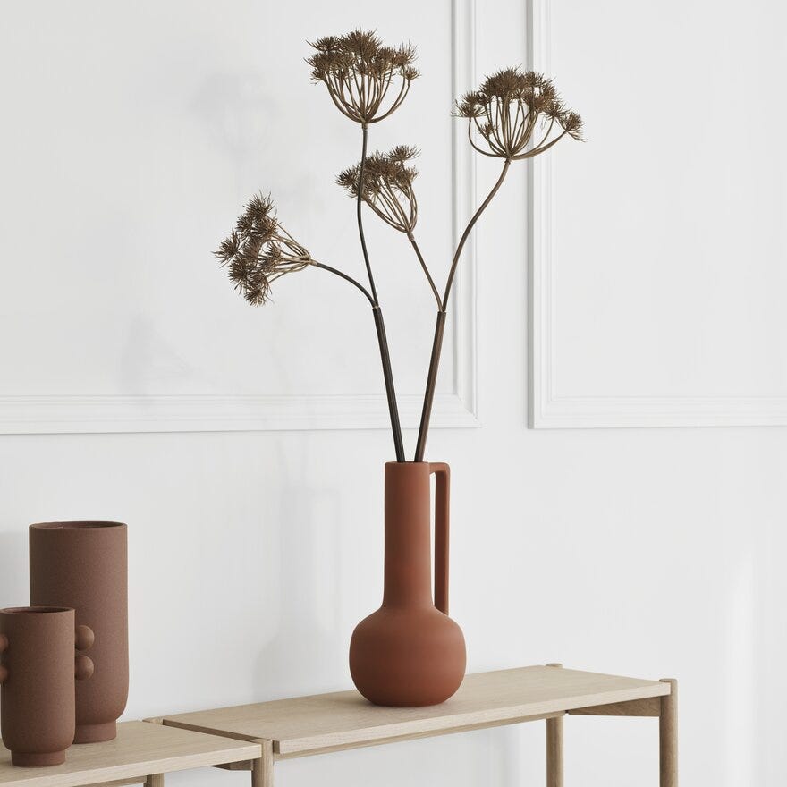 Sindig KLOTO Vase H36 cm i Gul