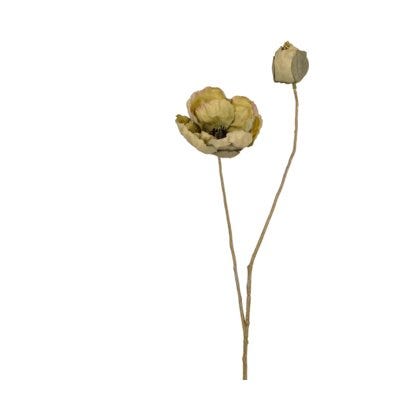 Valmue kunstig blomst H55