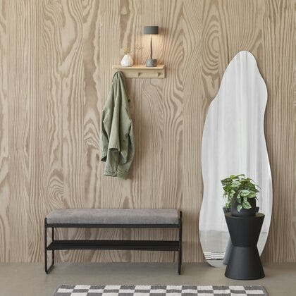 Blonville benk med skohylle B100