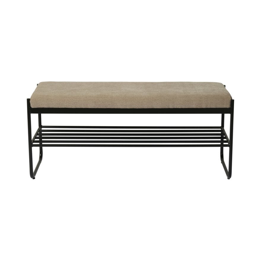 BLONVILLE Benk med skohylle B100 cm i Beige/natur
