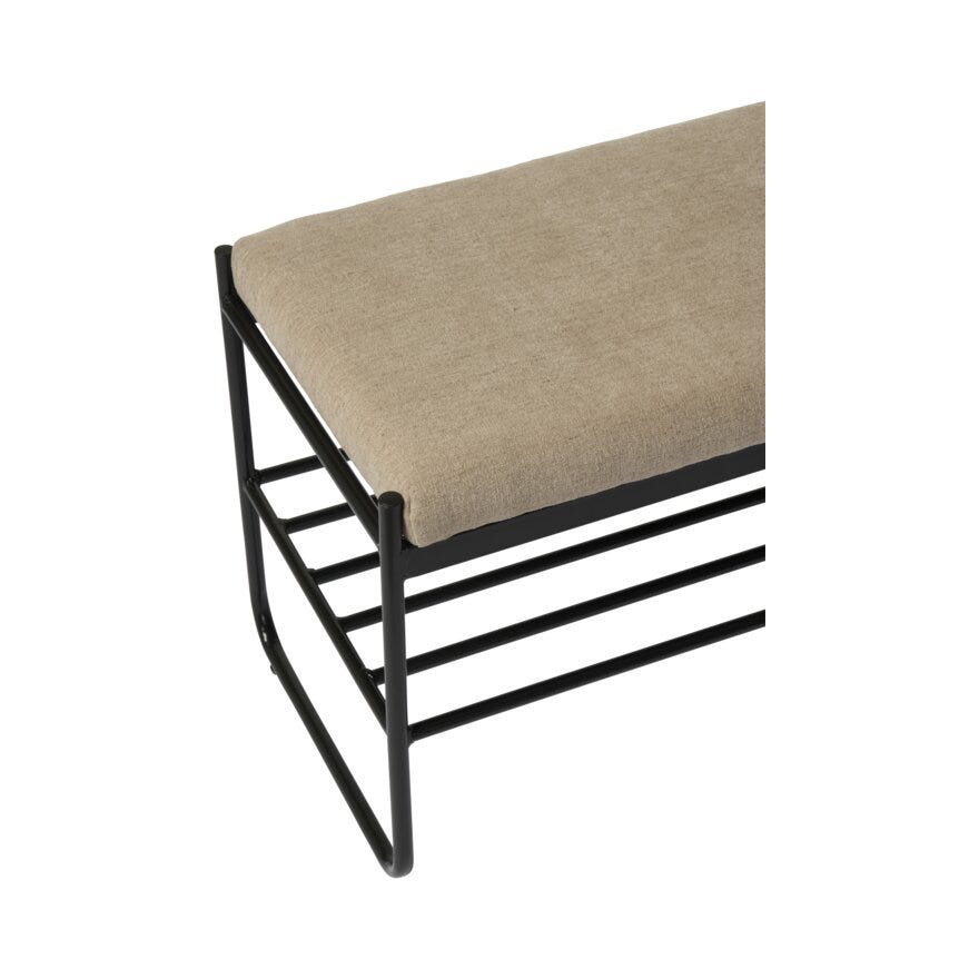 BLONVILLE Benk med skohylle B100 cm i Beige/natur